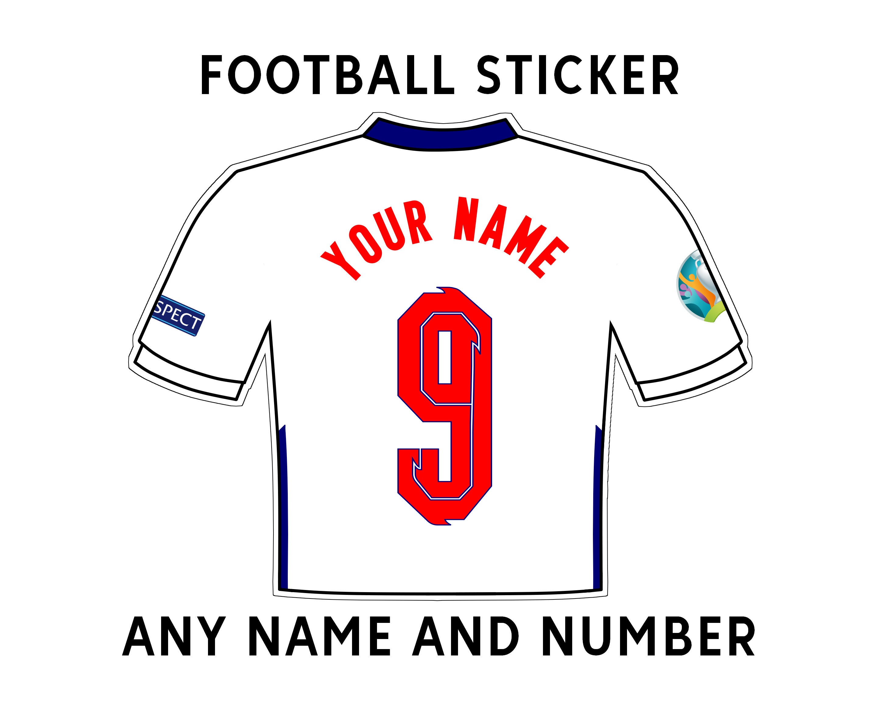 Personalised England Football Personalised Football Gifts Euros 2020 Custom Gift 