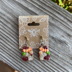 Charcuterie board polymer clay earrings