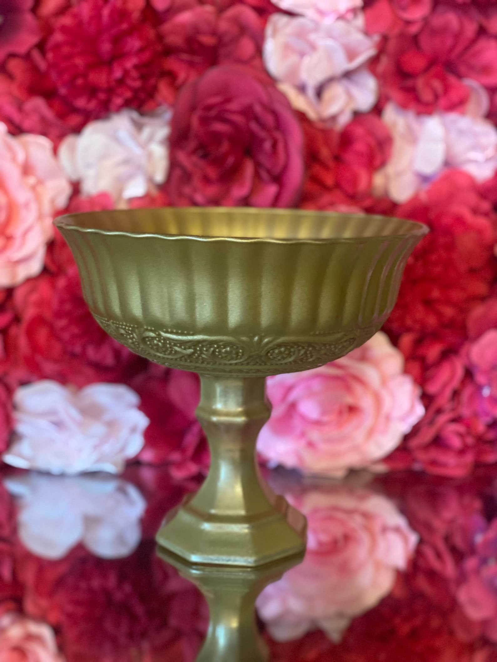 Gold Pedestal Vase Compote Bowl Compote Vase Wedding Etsy