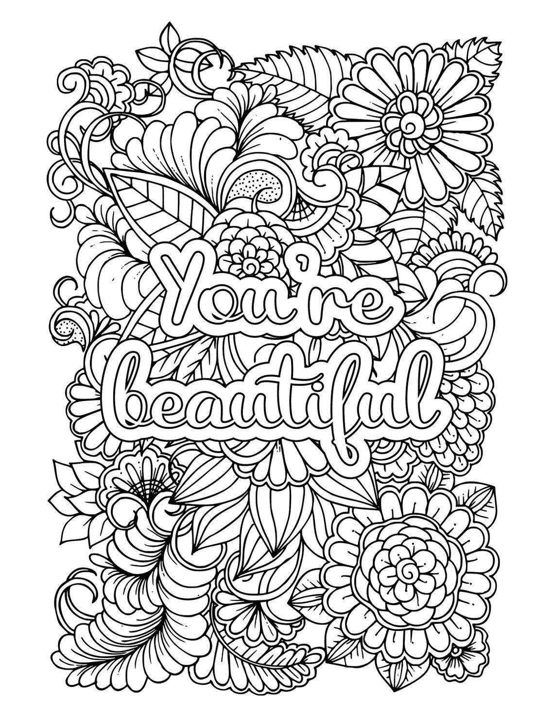 Páginas de libros para colorear para adultos / Citas Etsy México