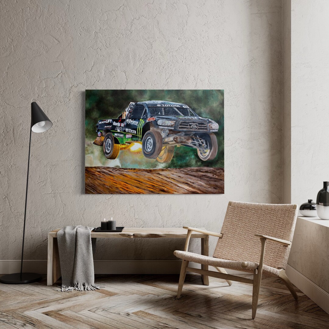 Pro Truck Toyota Marty Hart Monster Energy Motorsport Art Original Oil