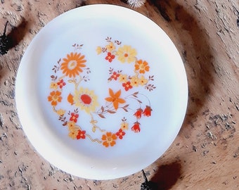 Lot Vintage Années 80 - 4 Assiettes Plates + 4 Assiettes Dessert Octogonales Arcopal