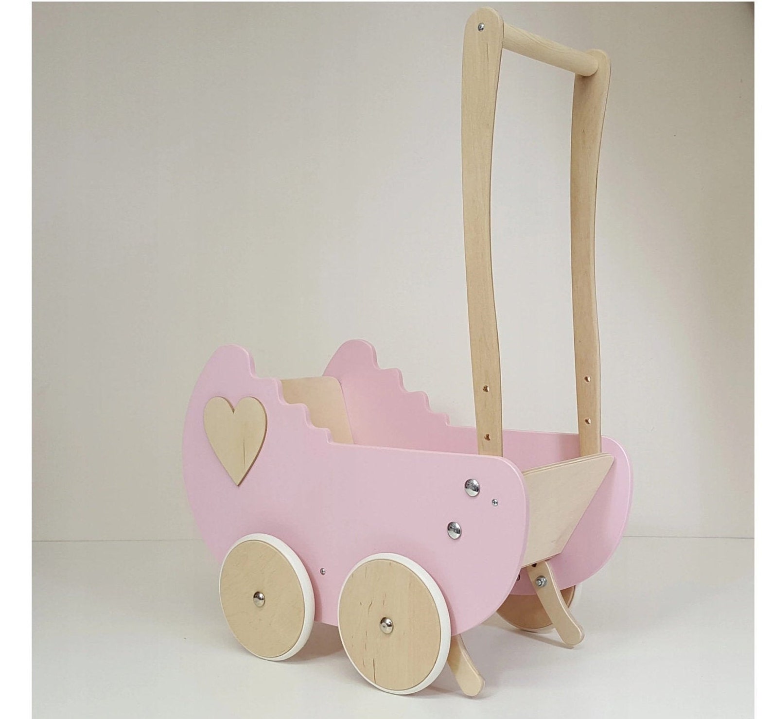 Wooden dolls pram doll pram toddler pusher baby stroller Etsy