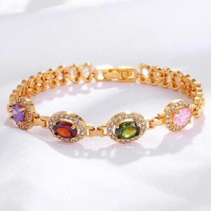 18K Gold Plated Zircon Bracelet