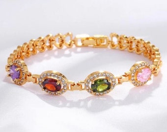 18K Gold Plated Zircon Bracelet
