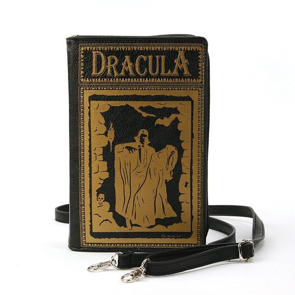 Black Dracula Book Purse Handbag! Unique Gift for Horror Fans and Book Lovers!