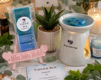 Vapor Rub, cera derretida com aroma forte e fácil de respirar, à base de plantas, vegano, livre de crueldade animal, eucalipto, barra Snap, mentol.