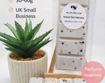 Pastillas de cera aromática inspiradas en "Good Girl" / Pastillas de cera de soja con alto aroma (Reino Unido) / Fragancia duradera para el hogar / Regalo para ella
