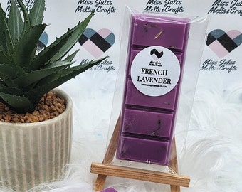 Lawenda i wanilia – silnie relaksujący wosk sojowy w kostce / wosk w kostce | Wosk roślinny | Wylewany i projektowany ręcznie