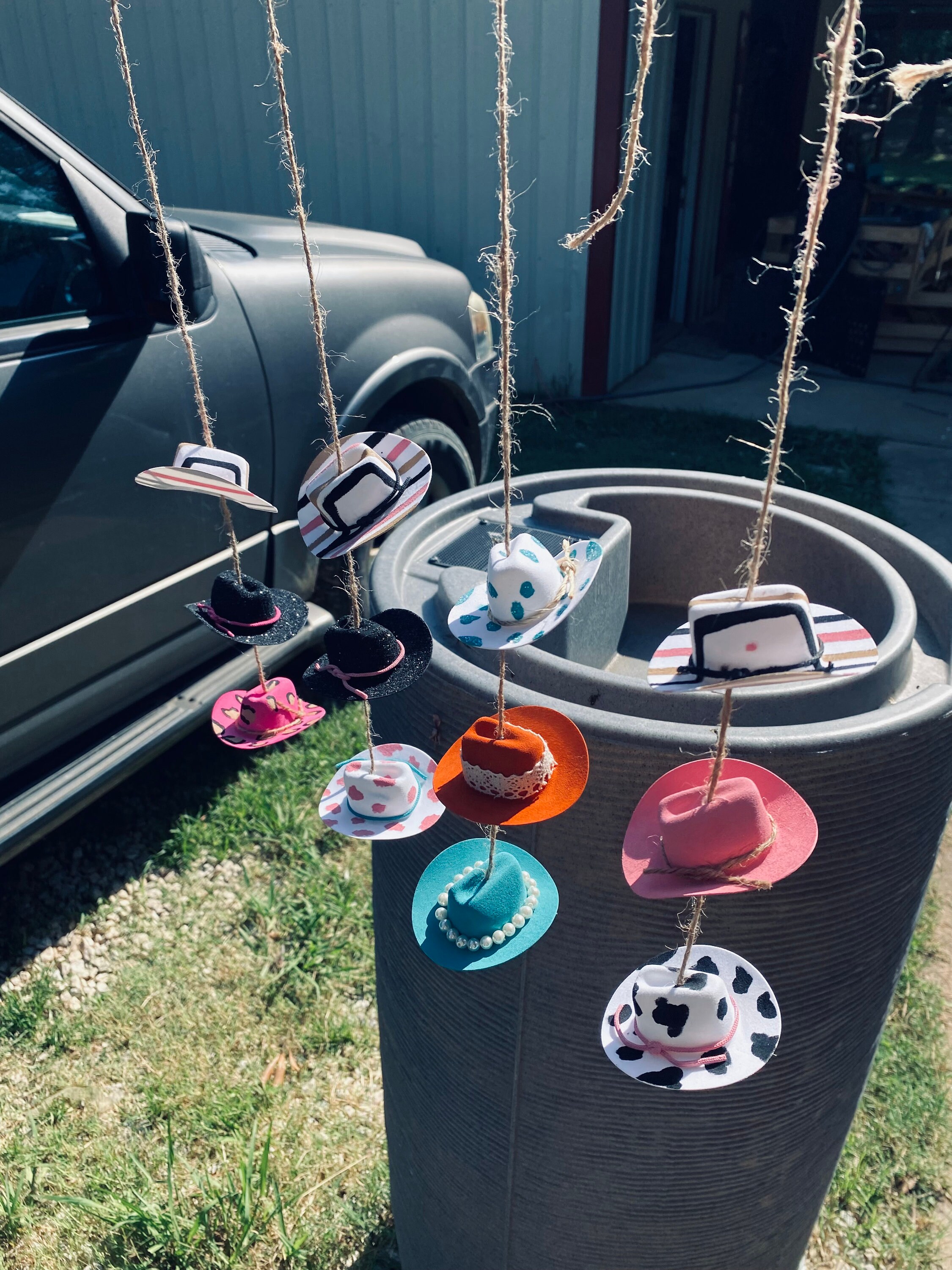 Mini Custom Cowboy Hats Decorated hanging cowboy hats Car Etsy