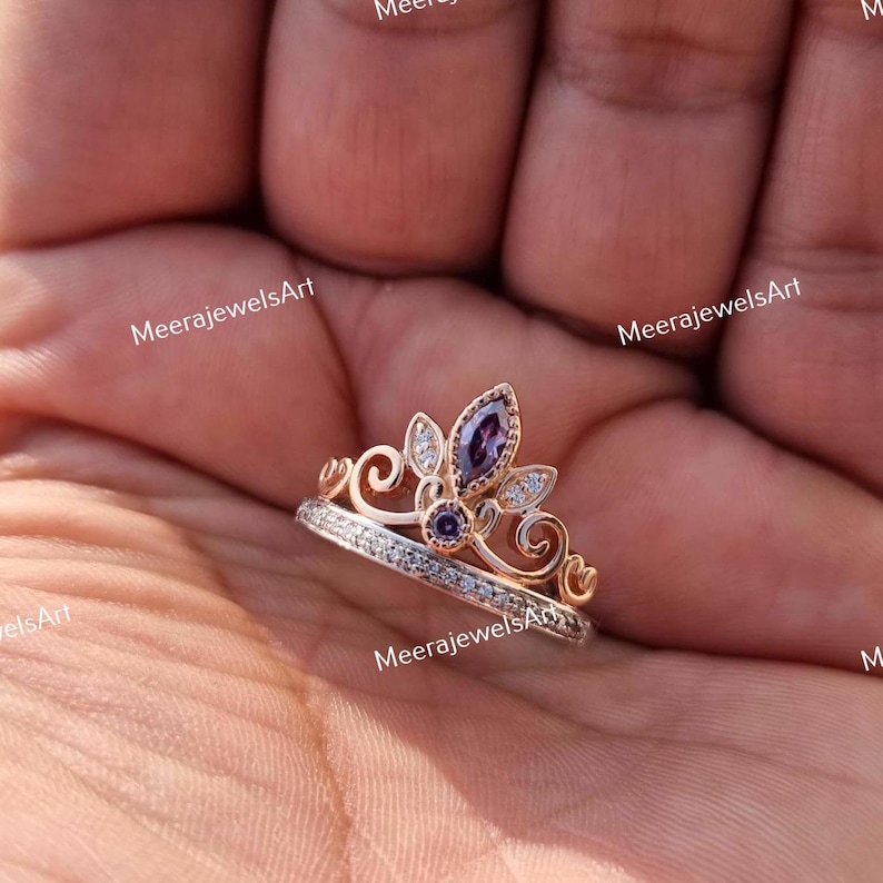 Tiana Water Lily Tiara Ring, Enchanted Disney Fine Jewelry Ring