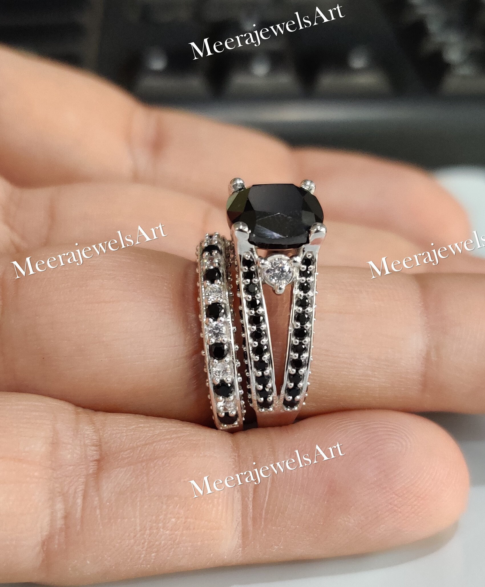black wedding jewelry sets