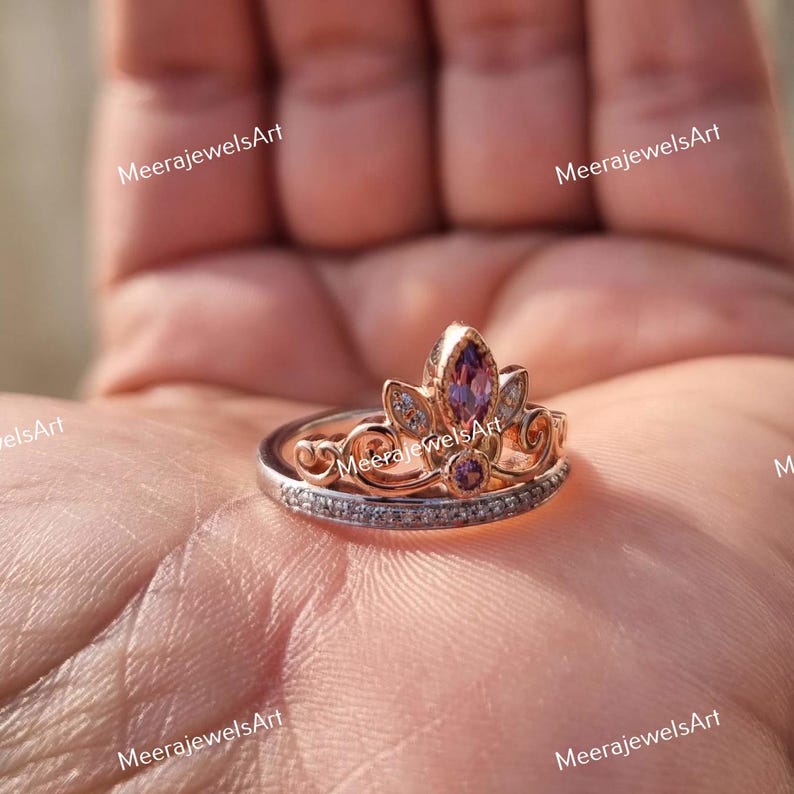 Tiana Water Lily Tiara Ring, Enchanted Disney Fine Jewelry Ring