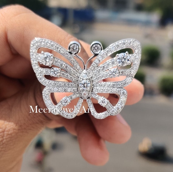 Sterling Silver CZ Butterflies Ring Sterling Silver CZ Butterflies Ring