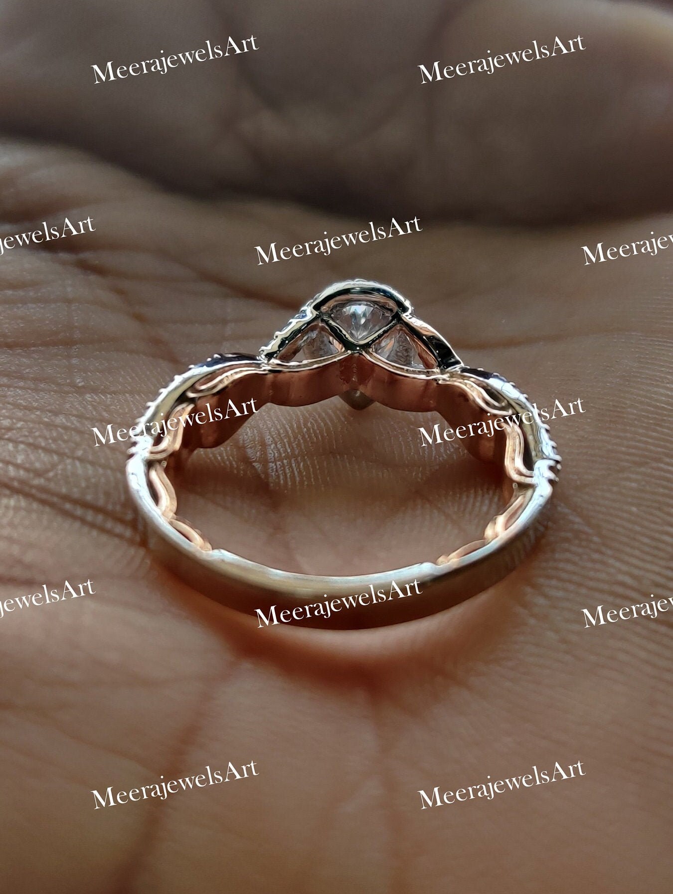 魔法にかけられたディズニー ラプンツェル リング、1.15カラット ペア