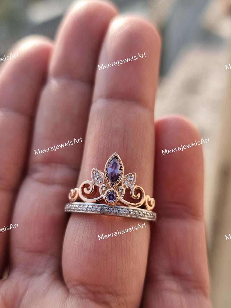 Tiana Water Lily Tiara Ring, Enchanted Disney Fine Jewelry Ring