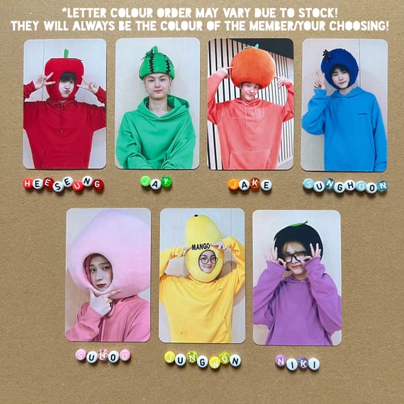 Customisable Enhypen Chamber 5 Beaded Bracelet Photocard | Rainbow