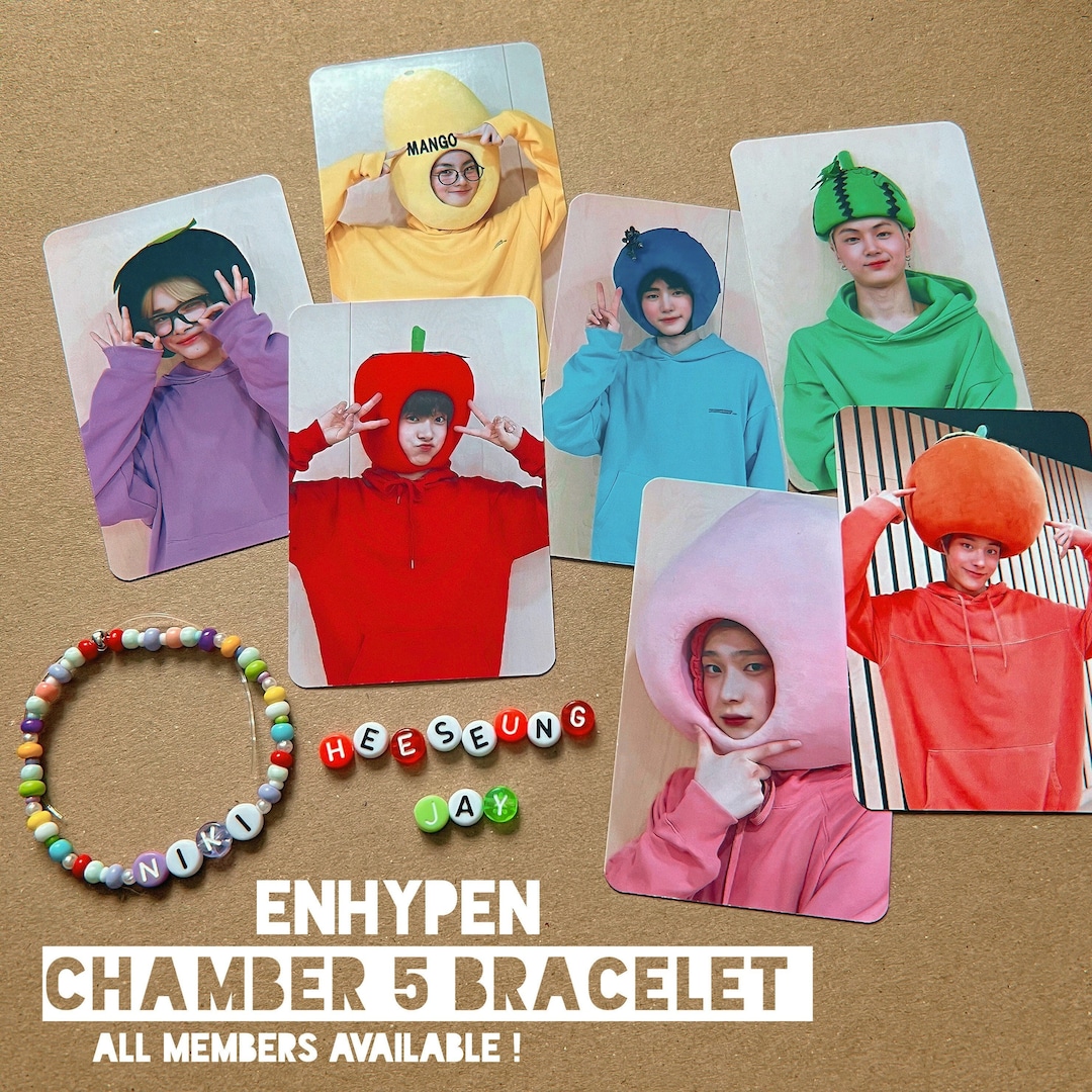 カスタマイズ可能な Enhypen Chamber 5 ビーズブレスレット フォト