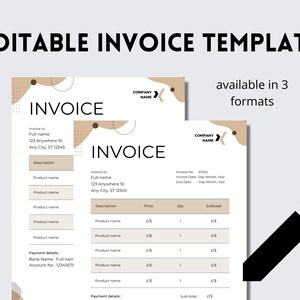 Invoice template business invoice editable invoice printable invoice invoice form receipt template order form invoice design digital invoice