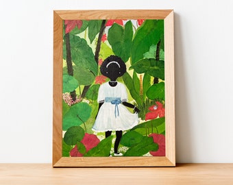 Hand Painted Canvas "Girl in Jungle XIV"