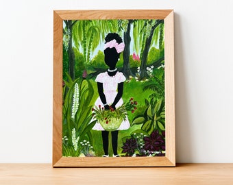 Hand Painted Canvas "Girl in Jungle IV"