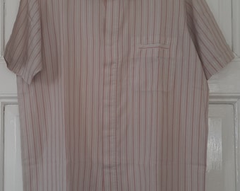 CHEMISE HOMME rayée vintage*Chemise homme à manches courtes de « Friendship » des années 70/80...vêtements vintage durables