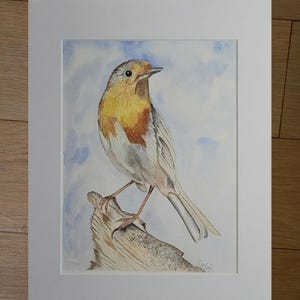 aquarelle oiseau/aquarelle originale/aquarelle peinte main/aquarelle unique/ art mural oiseau/peinture unique