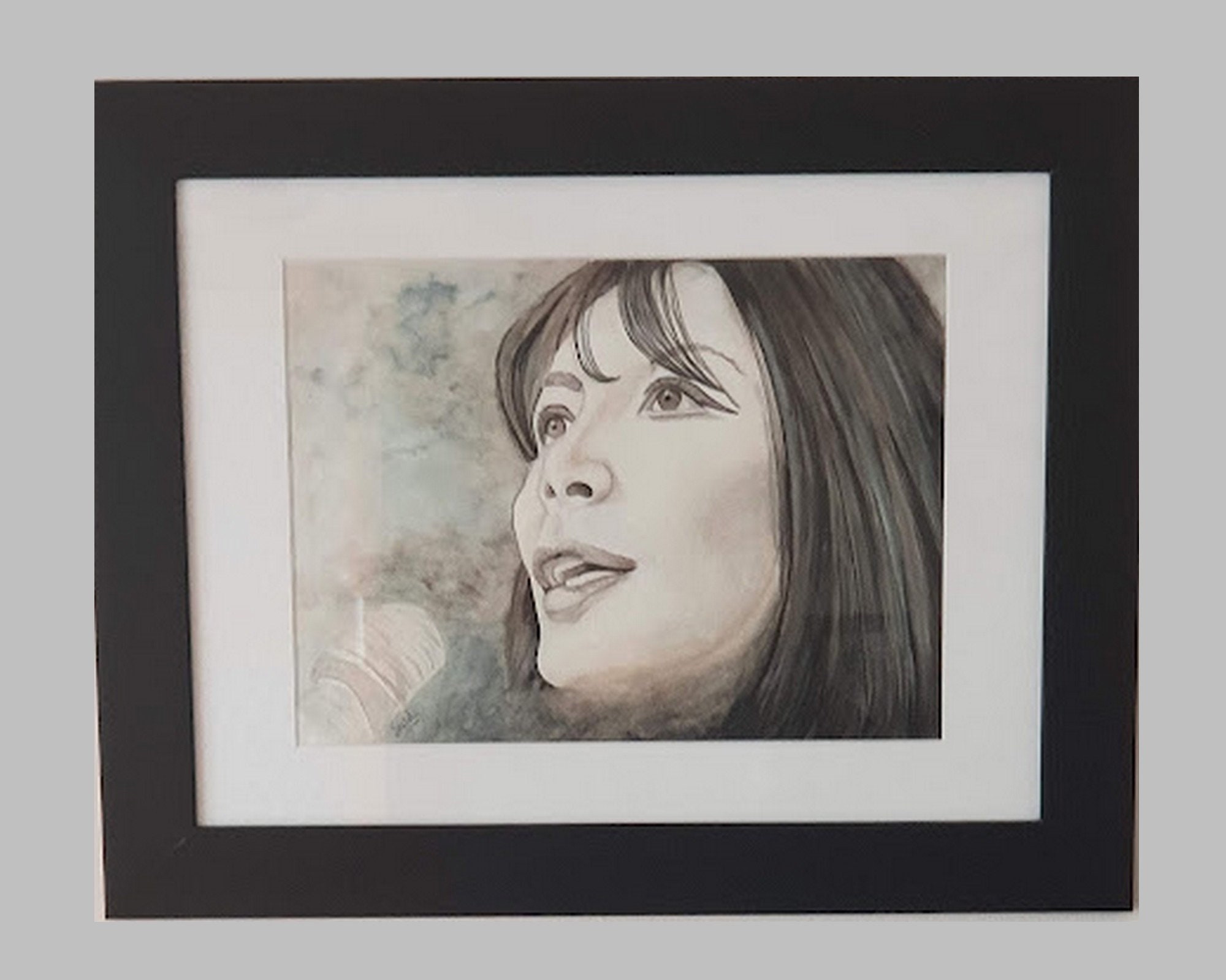 Tableau Portrait à LAquarelle Juliette 