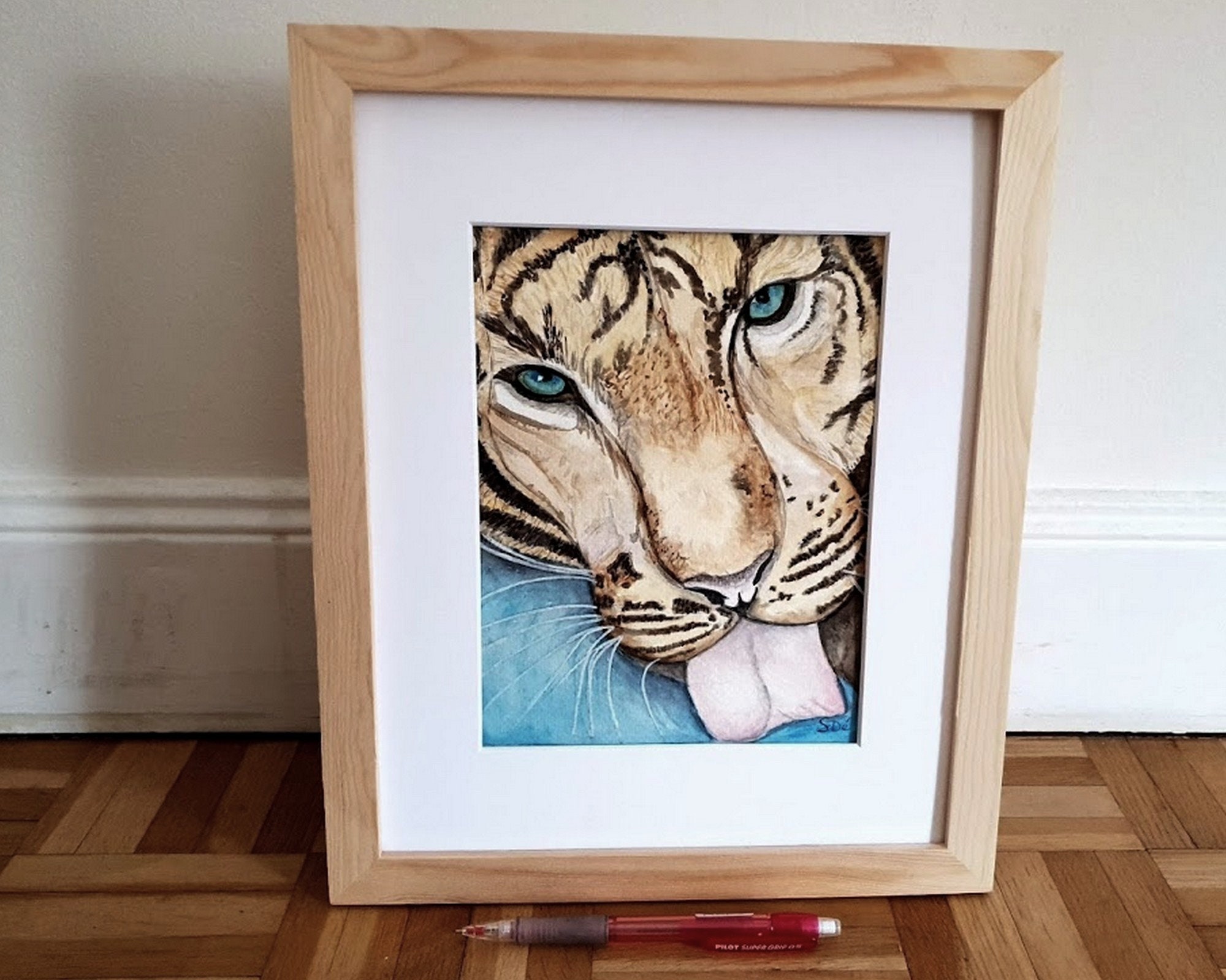 Aquarelle Originale Tigre