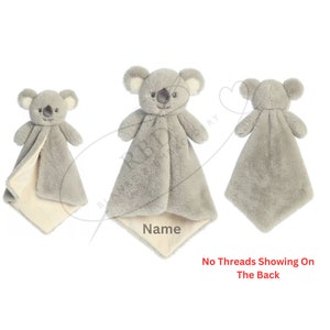 Personalized animal lovey animal blanket monogrammed blanket, security blanket, luvster, baby gift, custom personalized baby gift Koala Bear
