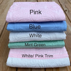 Blank Heirloom Quilt/Blanket  100% Cotton 36X46 inches, Great for monogramming HTV, embroidery, Baby Gift  personalized quilts