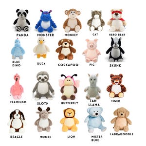 Personalized Stuffed Animal Birth Announcement Embroidered Baby Stat Gift Plush Keepsake New Baby Gift Birth Stat Animal Shower Gift
