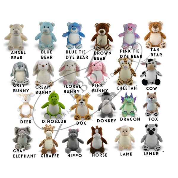 Personalized Stuffed Animal Birth Announcement Embroidered Baby Stat Gift Plush Keepsake New Baby Gift Birth Stat Animal Shower Gift