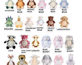 Personalized Stuffed Animal Birth Stats Baby Shower Gift