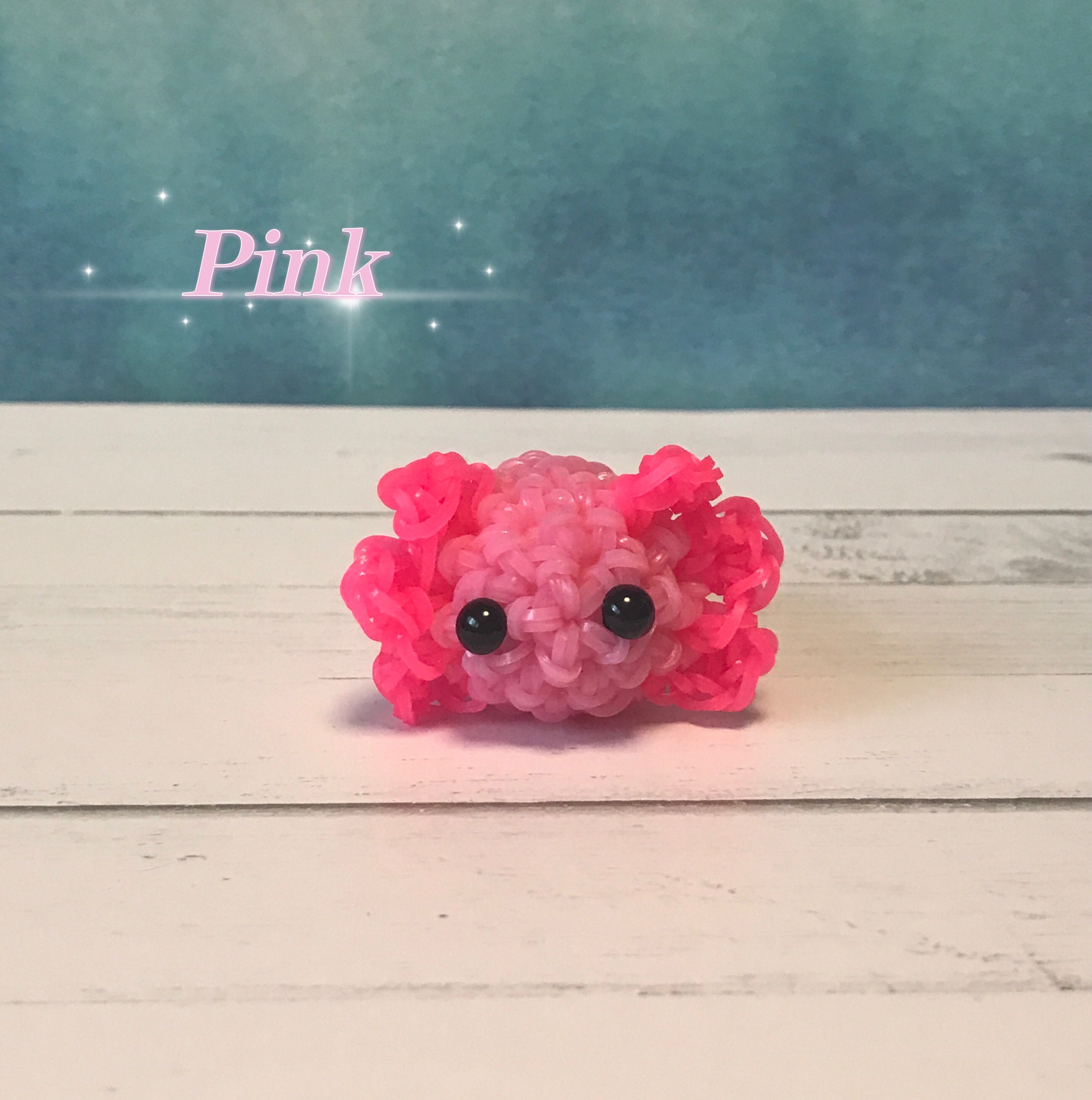 Rainbow Loom Mini Axolotls Loomigurumi Sea Creature Gift Etsy