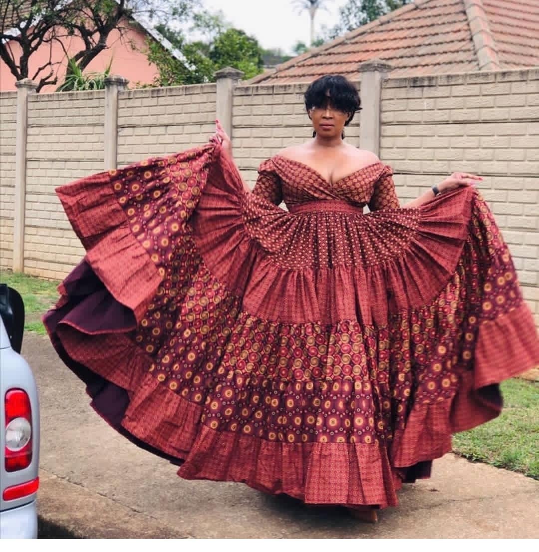 African Print Ankara Shweshwe Asoebi Maxi Dress for Women - Etsy