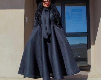 Black Maxi Dress bow tie