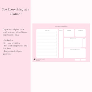 Studie Master Plan Sofort Download - Pastel Set