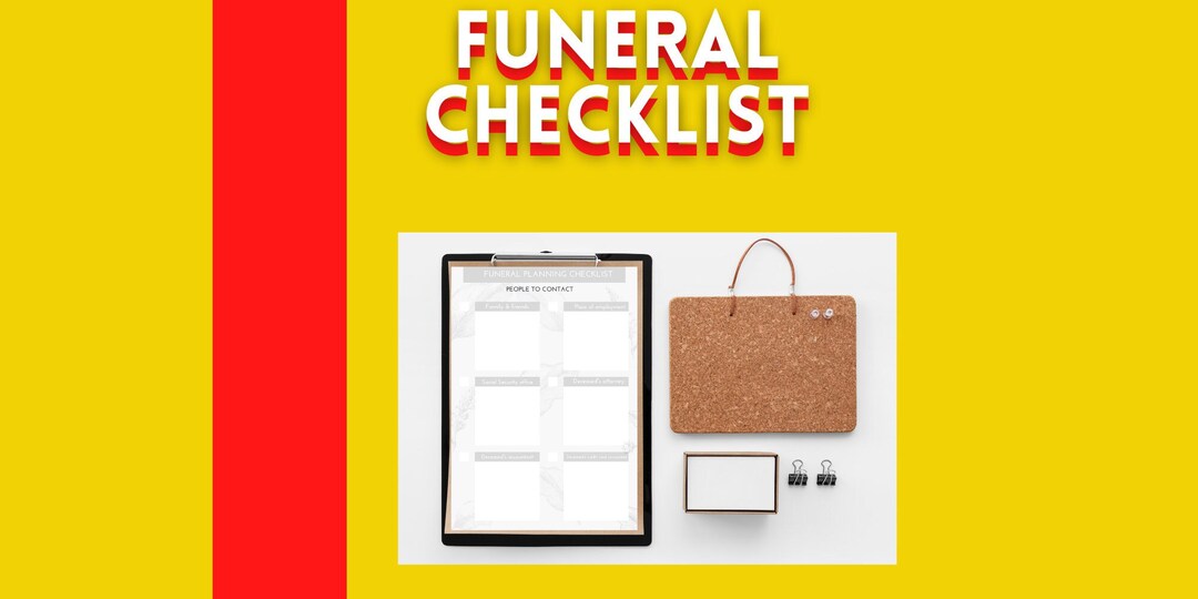 Funeral Preparation Checklist Funeral Checklist Celebration Etsy