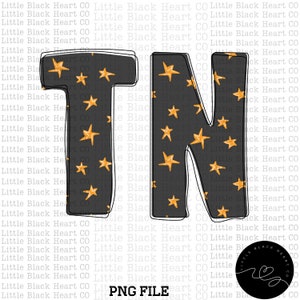 TN, TN Vols, Tennessee, Stars, Digital Download, Sublimation, PNG