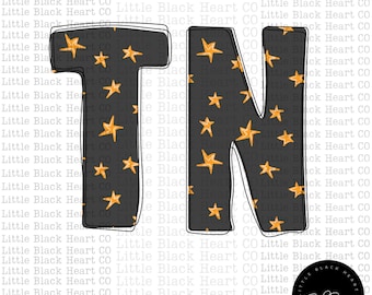 TN, TN Vols, Tennessee, Stars, Digital Download, Sublimation, PNG