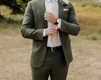 MEN GREEN SUIT - Green Wedding Suit - Men Wedding Suit - Man Wedding Clothing - Wedding Wear Suit - Man 2Piece Suit - Men Suits - Prom Suits