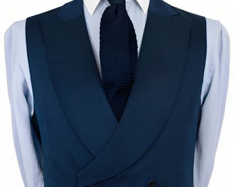 Blue Waistcoat For Men - Vest For Men - Vests Man - Gift For Men - Gift For Groom - Groomsmen Gifts - Professional Gifts - Official Gifts