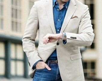 linen blazer men