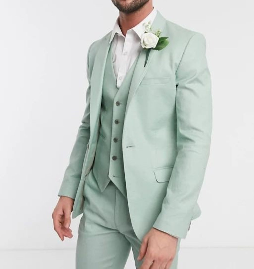 MEN SUIT Mint Green Suit Sage Green Suit Men Wedding Suit Men Prom Suit  Wedding Wear Suit Suit for Men Slim Fit 3 Piece Suit 