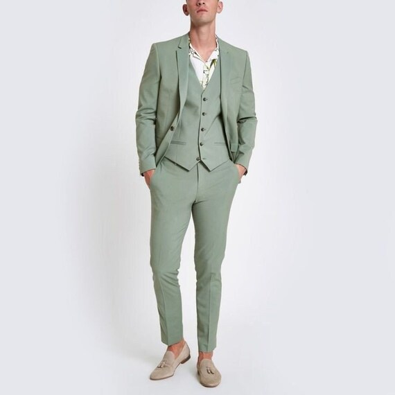 Mint Green Suit Men