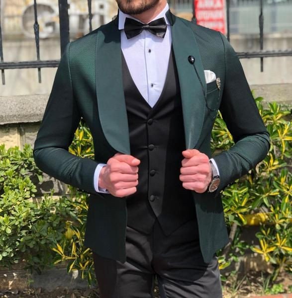 MEN GREEN SUIT Men Green Tuxedo Green Wedding Suit - Etsy