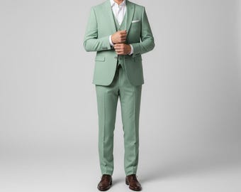 Bespoke Wedding Wear Groom Three Piece Suit - Custom Men Suits