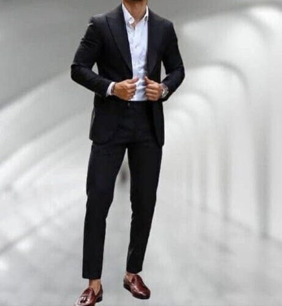 Black and hotsell white dress suit