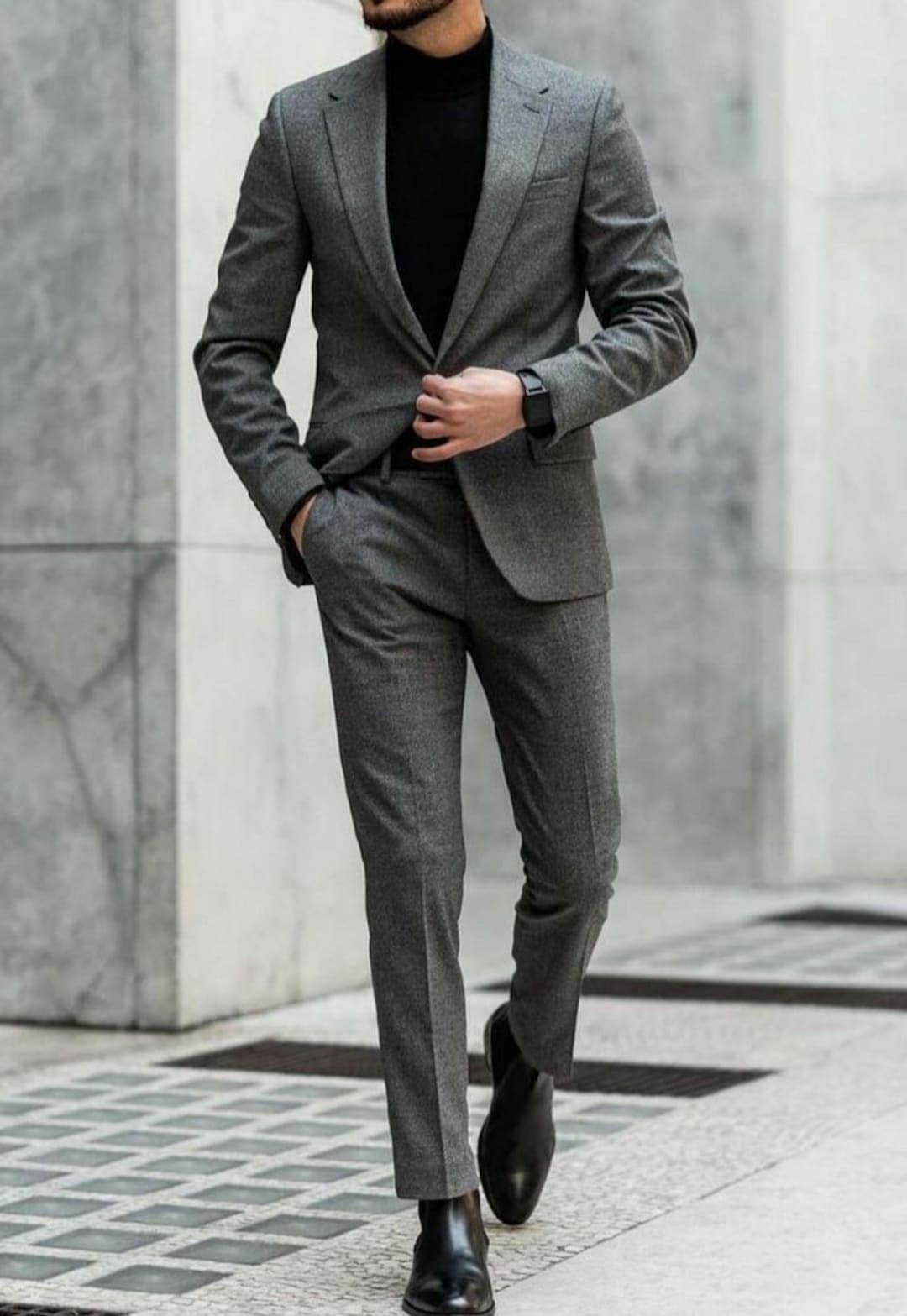 MEN'S CLOTHING Men Suit Men Two Piece Suit Summer - Etsy